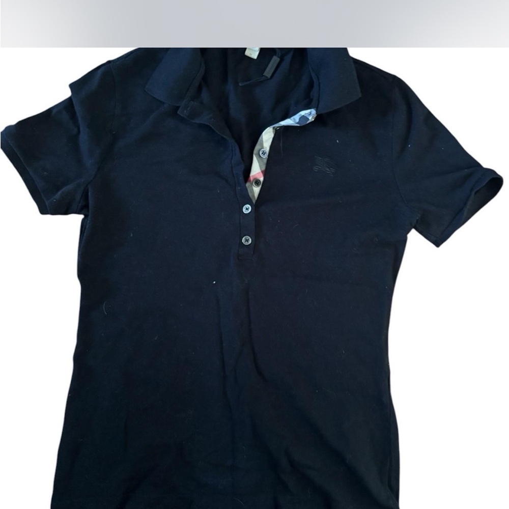 Burberry Black Polo Shirt with Classic Design
